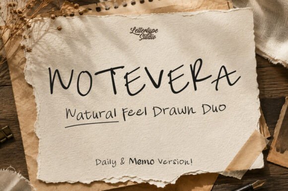 Notevera: A Handwritten Font Duo for Authentic Design