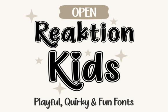 Reaktion Kids Open: A Playful Layered Font for Creative Projects