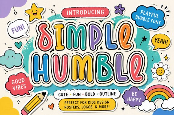 Simple Humble: The Playful Outline Font for Modern Brands