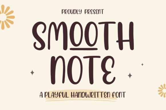 Smooth Note: A Playful Handwritten Font for Modern Designs