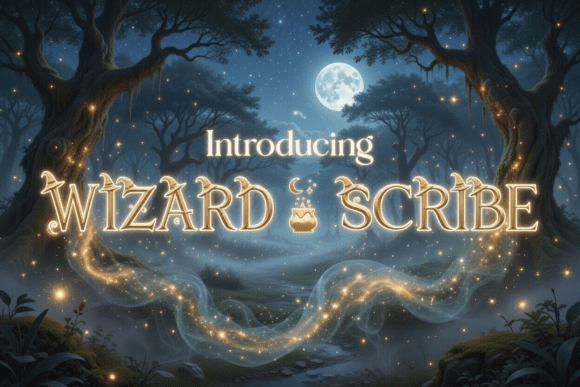 Wizard Scribe: A Font That Whispers of Spells and Starlight